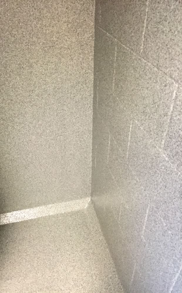 close up of Decofloor Seamless Shower System