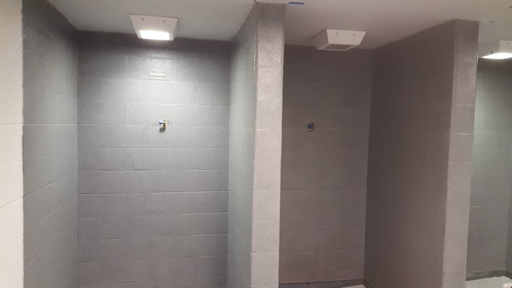 seamless shower stalls with Decofloor coating