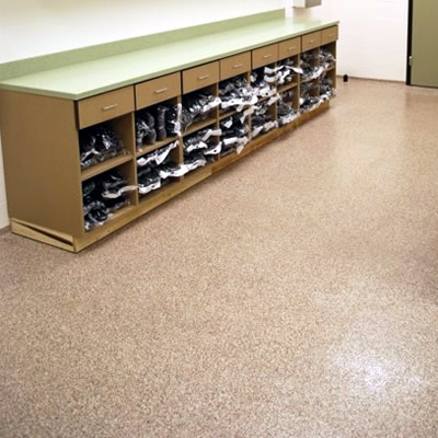 Decofloor Flake Broadcast Aggregate Flooring System - Similar to Epoxy flooring